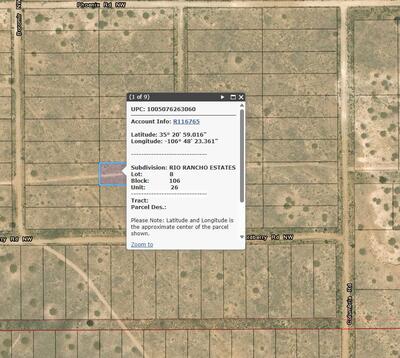 Block 106 Lot 8 & 9 Unit 26, Rio Rancho 