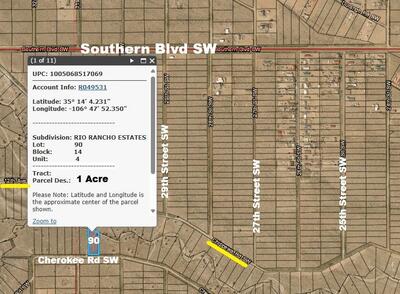 Lot 90 Cherokee Road SW, Rio Rancho